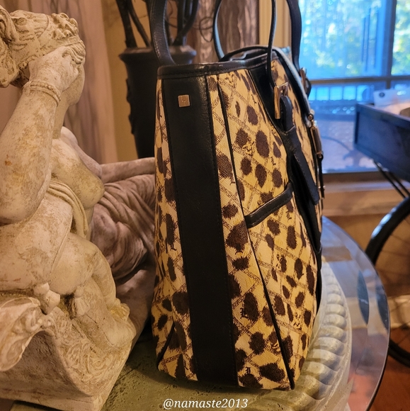 L.A.M.B. by Gwen Stefani Grantham Tote Leopard Print Luxury Designer Bag #580